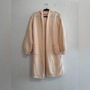 Forever 21 Cozy Cream Hooded Cardigan
